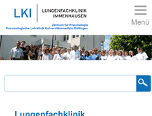 Tablet Screenshot of lungenfachklinik-immenhausen.de